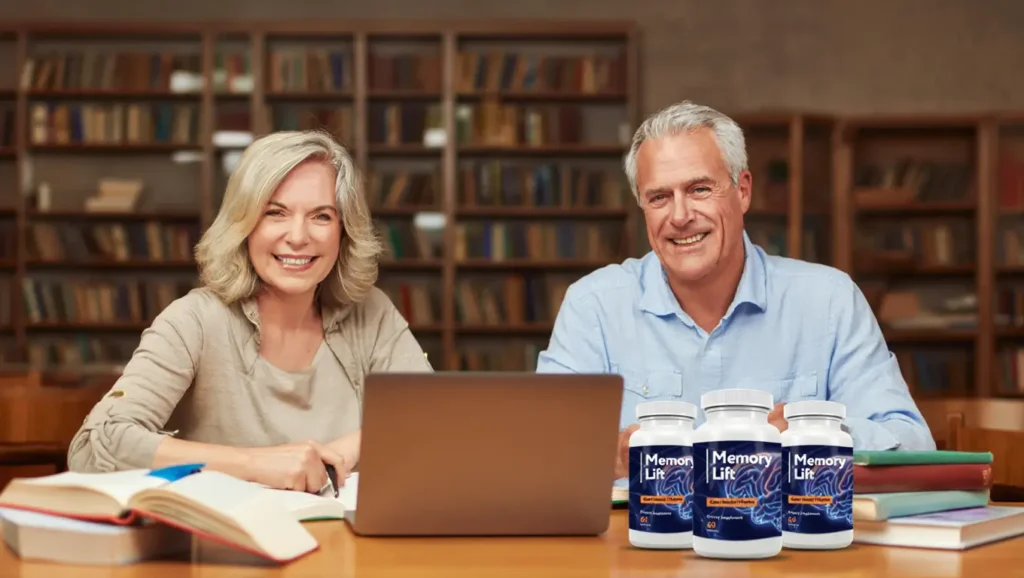 Couple studying with Memory Lift Supplement – sharper focus, memory and productivity