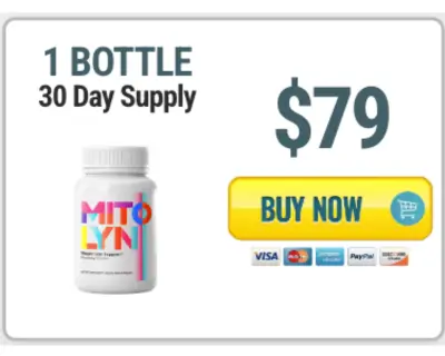 Mitolyn 1-bottle package showing $79 price with single-bottle option.